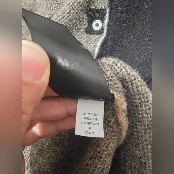 White House Black Market Houndstooth Stripe Sweater Coat Size Medium - Picture 8 of 15